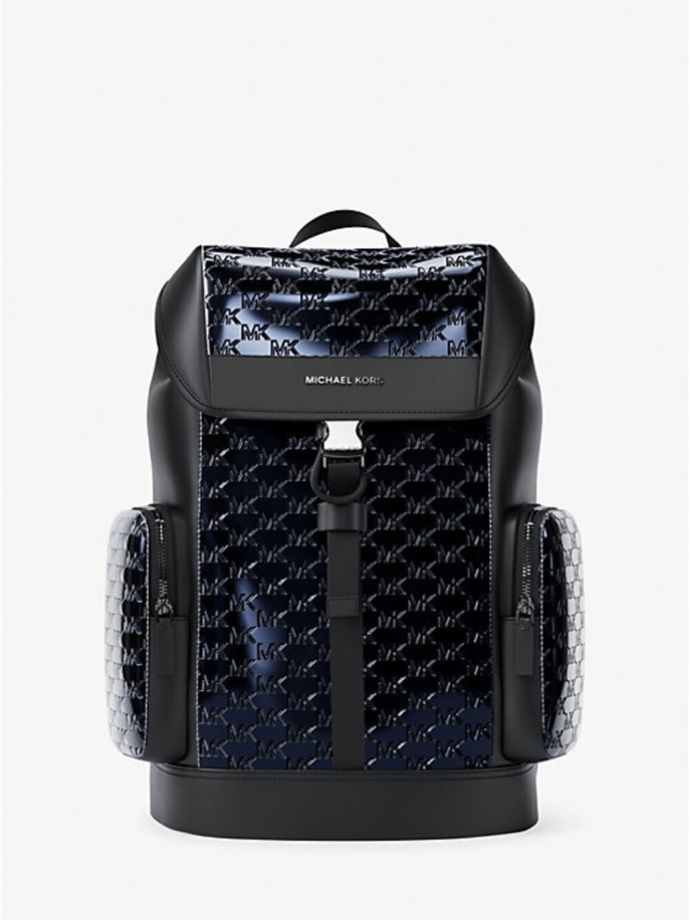 Michael Kors Cooper Medium Metallic Logo Debossed backpack BLUE $528